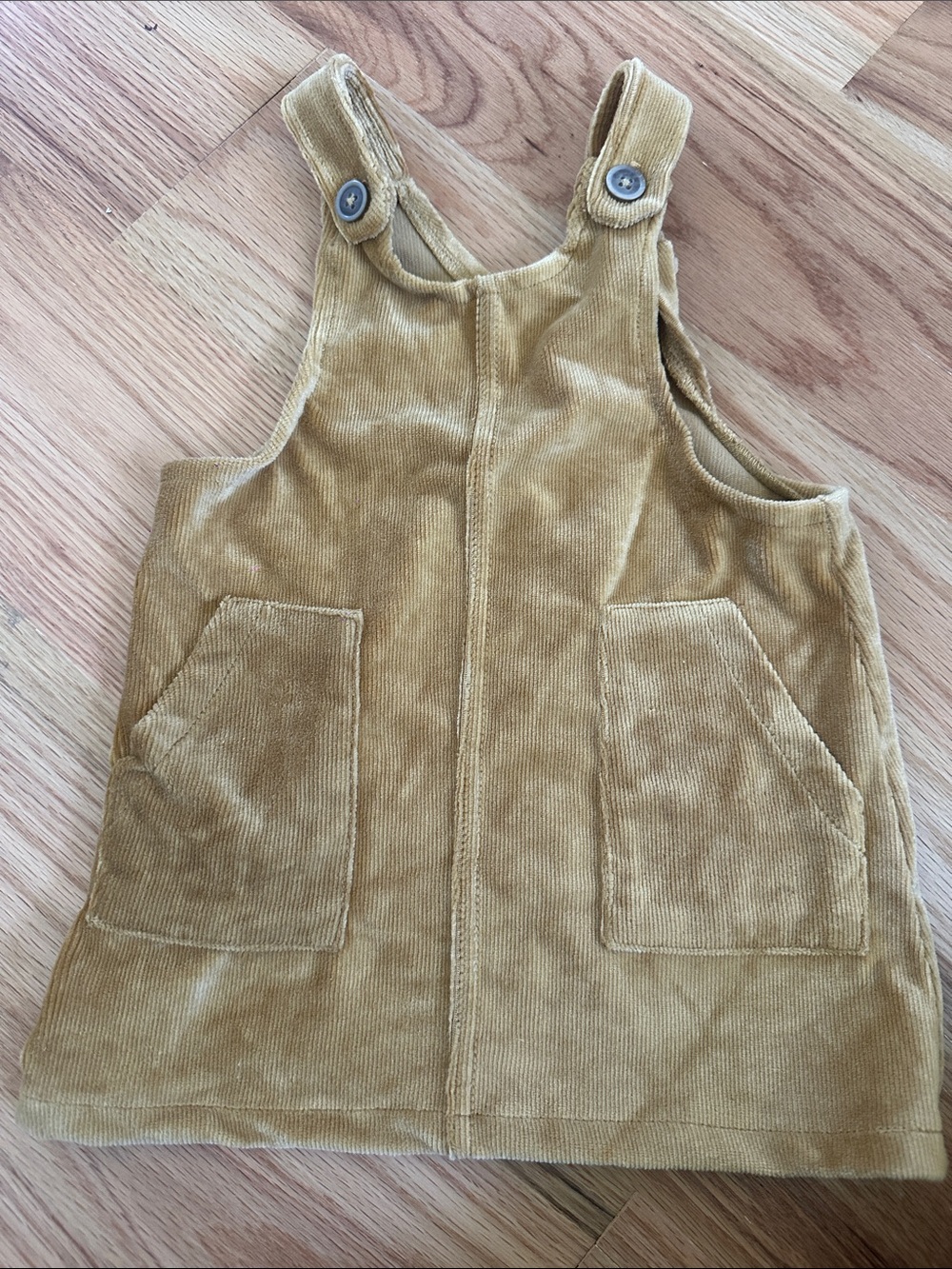 Jessica Simpson Mustard Corduroy Overall Pinafore